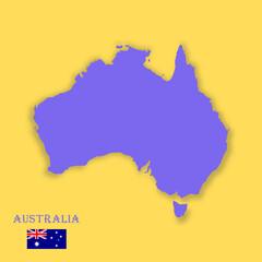 Obraz premium Illustration d'une carte de l'Australie