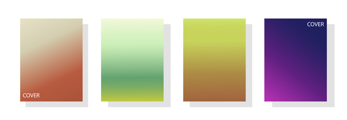 Fototapeta premium set of abstract background with beautiful gradation color, colorful background for poster flyer banner backdrop.vertical banner.cool background vector illustration