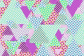 Pop art color background. pattern of geometric shapes. Hipster style. Abstract colorful background.