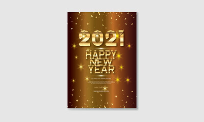 Happy New year celebration Poster Design Template