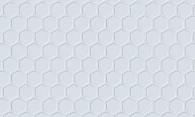 Geometric abstract white hexagon background