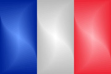 France Gradient Flag - Illustration, 
Three dimensional flag of France