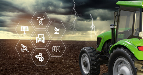 iot smart industry robot 4.0 agriculture concept,industrial agronomist,farmer using autonomous...
