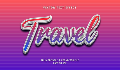 3D Travel Text effect, Editable Text Style