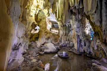 Trinh Nu Cave or Virgin Cave in Halong bay, Vietnam