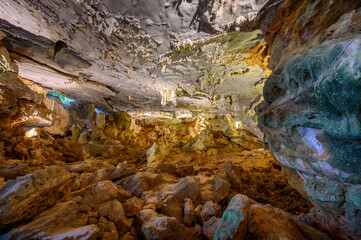 Trinh Nu Cave or Virgin Cave in Halong bay, Vietnam