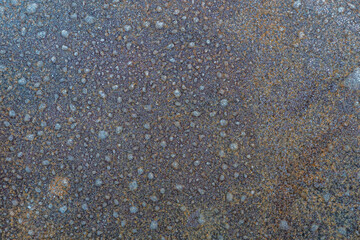 Christmas pattern. Abstract frosty rustic metal background with frozen water drops. Winter morning frost.
