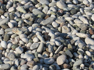 Sea beach pebble background texture