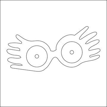 Luna Lovegood Glasses Template