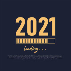 2021 Loading Concept With A Progress Bar vector eps 10