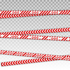 Police line and danger tapes. Caution and danger tapes. Warning tape. Vector illustration EPS10