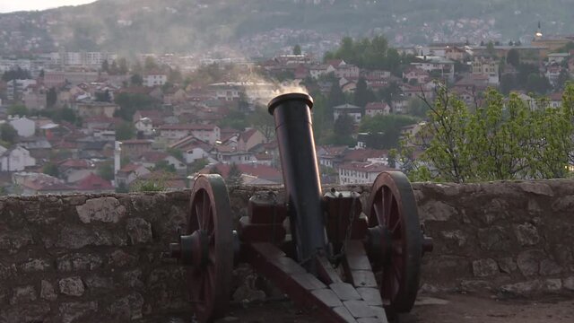 Cannon is derived from the Old Italian word cannone, meaning "large tube", which came from Latin canna, in turn originating from the Greek &kappa;ά&nu;&nu;&alpha; (kanna), "reed"