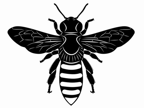 illustration of bee , vector draw