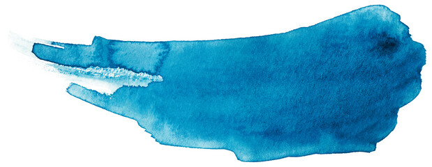 Watercolor blot banner background element on white background.