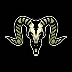 illustration vector of goat skull mascot