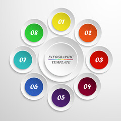 Vector circle infographics template.
