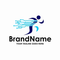 Tech Run People Logo