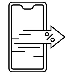 Mobile Top Up Tax Concept, Cell Phone Taxes Vector Icon Design, Compulsory Financial charges and Taxation Symbol on White Background, Levy Sign, Tax Payment via Mobile App Concept,