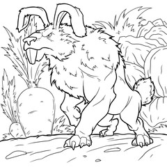 Silly Halloween Monster Art. coloring book