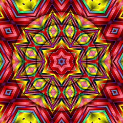 3d effect - abstract polygonal colorful pattern