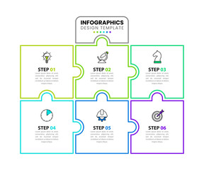 Infographic design template. Creative concept with 6 steps