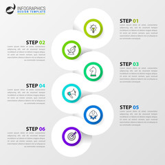 Infographic design template. Creative concept with 6 steps