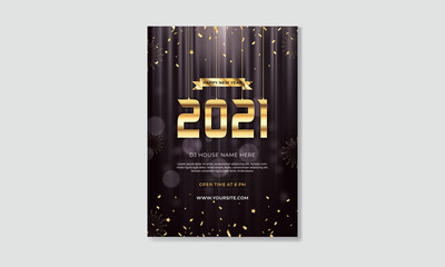 New Year 2021 Celebration Poster Design 