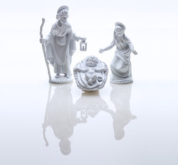 presepe, presepio, natale, natale 2020, sacra famiglia, bianco, ceramica, gesù, gesù bambino, san...