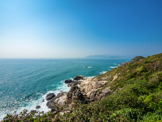 Beaches of  Wuzhizhou islet in Sanya 