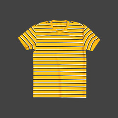 men's striped t-shirt mockup in front view, design presentation for print, 3d illustration, 3d rendering