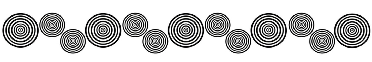 Footer circle shape pattern black and white for decoration