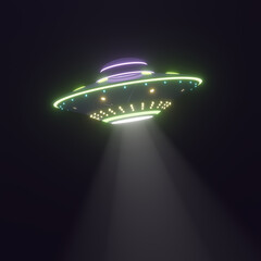 UFO in the darkness