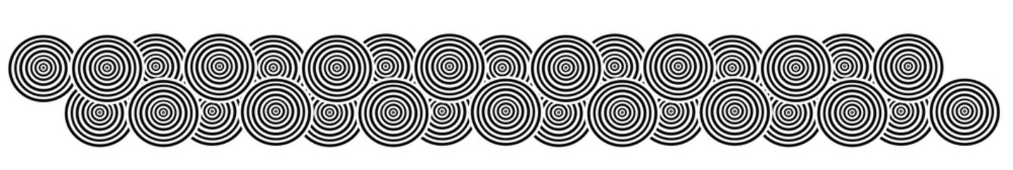 Footer circle shape pattern black and white for decoration