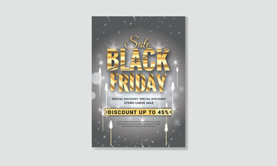 Black Friday Discount Sale Poster Design Template