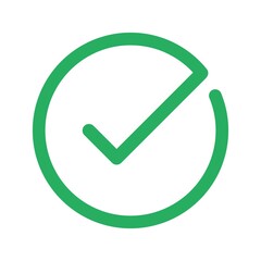 Check mark vector icon. Checkmark right symbol tick sign. approved symbol.