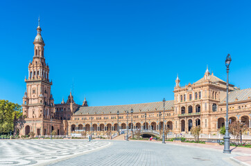 Obraz premium Plaza de Espana square in Seville, Spain.