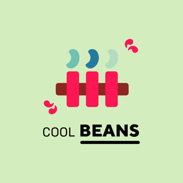 Creative Cool Beans with Fences Vector Logo Design
