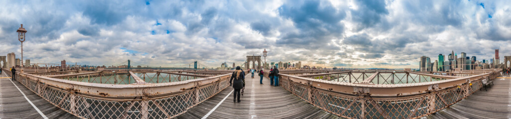 Brooklyn Bridge in New York, United States.