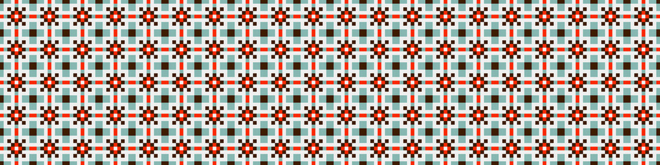 Fototapeta premium Abstract Cross Pattern Dots Logo generative computational art illustration