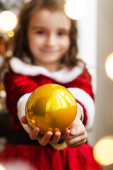 Big gold Chtistmas ball