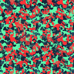 Urban colorful abstract pattern with hand drawn wave shapes. Seamless backdrop