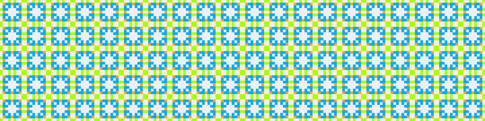 Fototapeta premium Abstract Cross Pattern Dots Logo generative computational art illustration