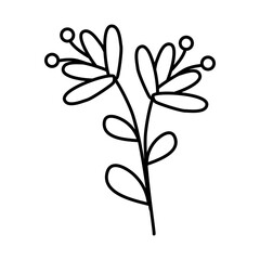 flowers plant icon, line style