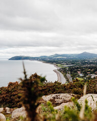 Beautiful view of The Killiney Beach during a cloudy day