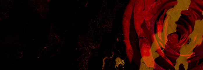 Fototapeta premium Silhouette of a woman's head, silhouette of a naked women. Lesbian love. Red rose isolated on an abstract background. Floral background. Flowers closeup. Wedding and valentine.