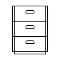 furniture concept, bedside icon, line style