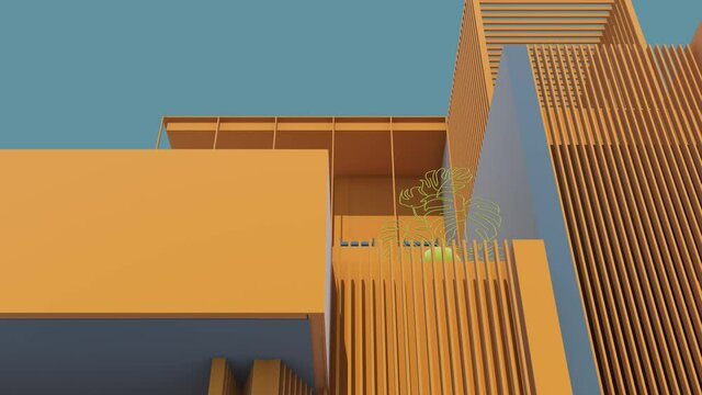 3D animation, lighting, shadows, angles, architecture
