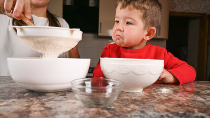 Strain the dough through a colander