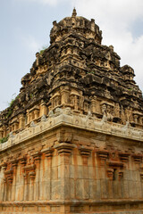 Fototapeta na wymiar Beautiful ancient temple towers, Avani, Karnataka, India