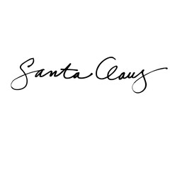 The Signature Of Santa Claus. For greeting cards, letters, printing photo overlays, posters. Vector illustration